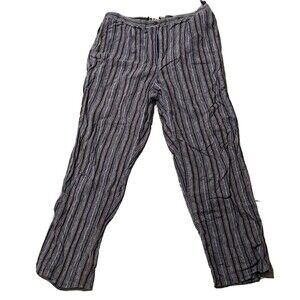 Requirements‎ Pants Purple Colorful Stripe Linen Cotton 10 Boho Hippy Festival